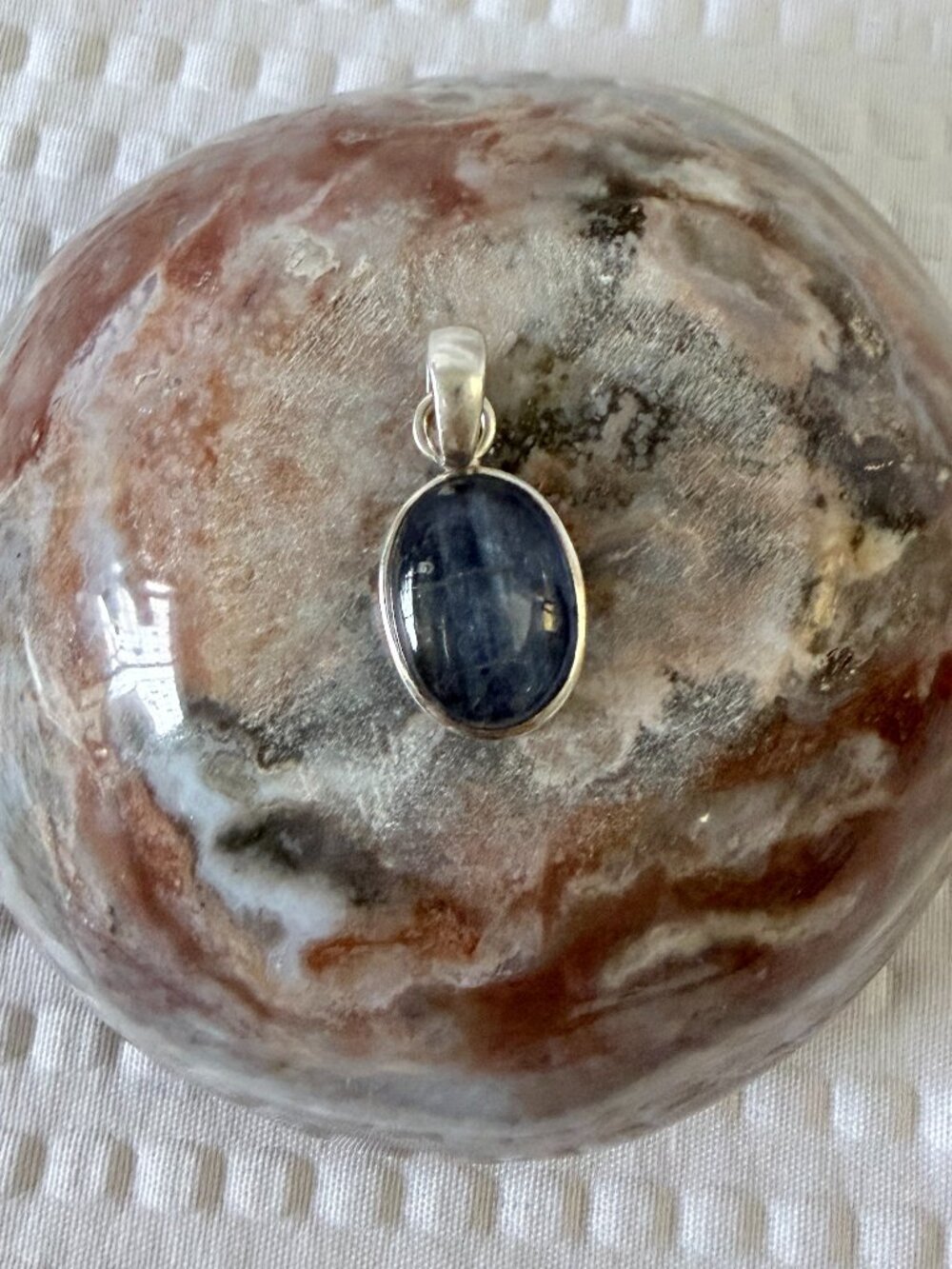 Sterling Silver Blue Kyanite Pendant Necklace